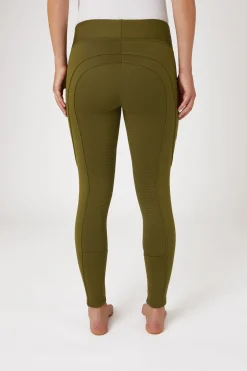 Active Damen Winter Vollbesatzreitleggings mit Handytasche