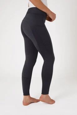 Active Damen Winter Vollbesatzreitleggings mit Handytasche