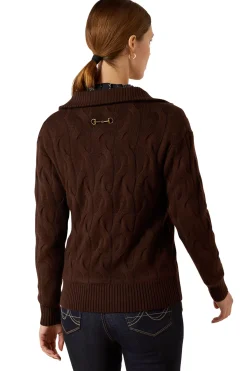 Alamere Damenpullover mit halbem Reißverschluss