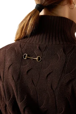 Alamere Damenpullover mit halbem Reißverschluss