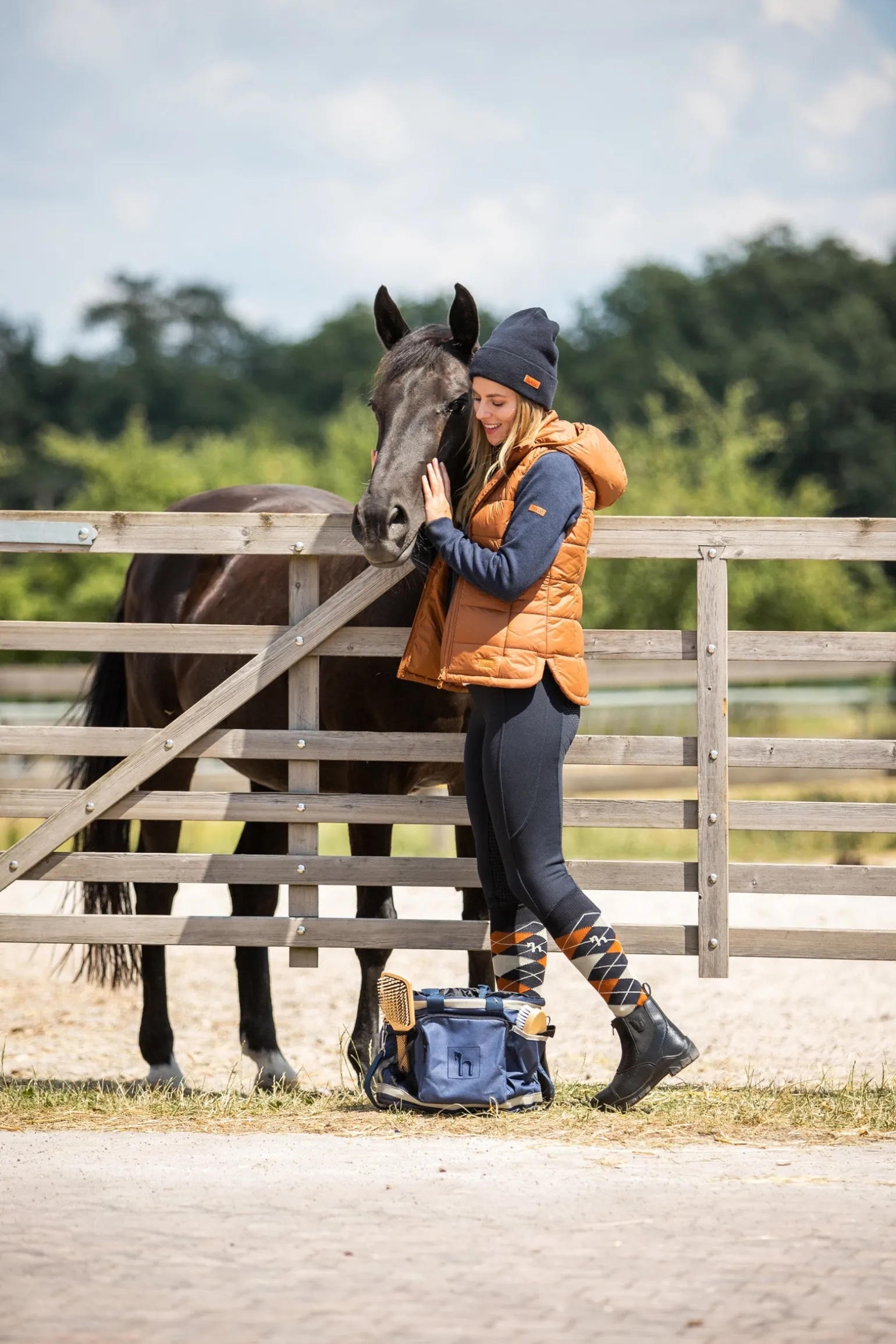 Alana karierte Winterreitstrümpfe