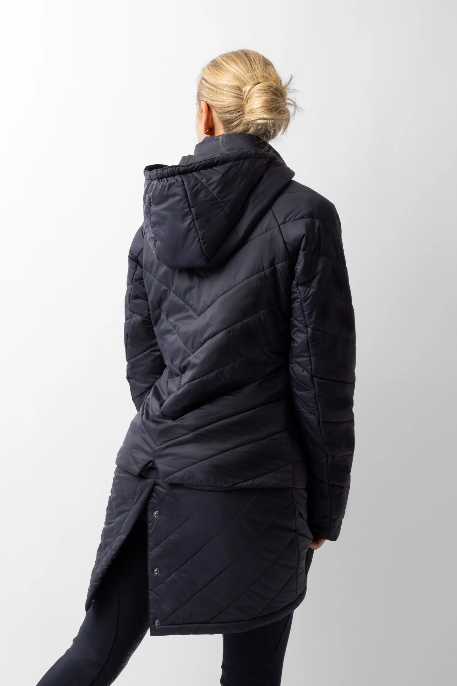 Aurora Gefütterte Damen Parka Reitjacke mit abnehmbarem Rock