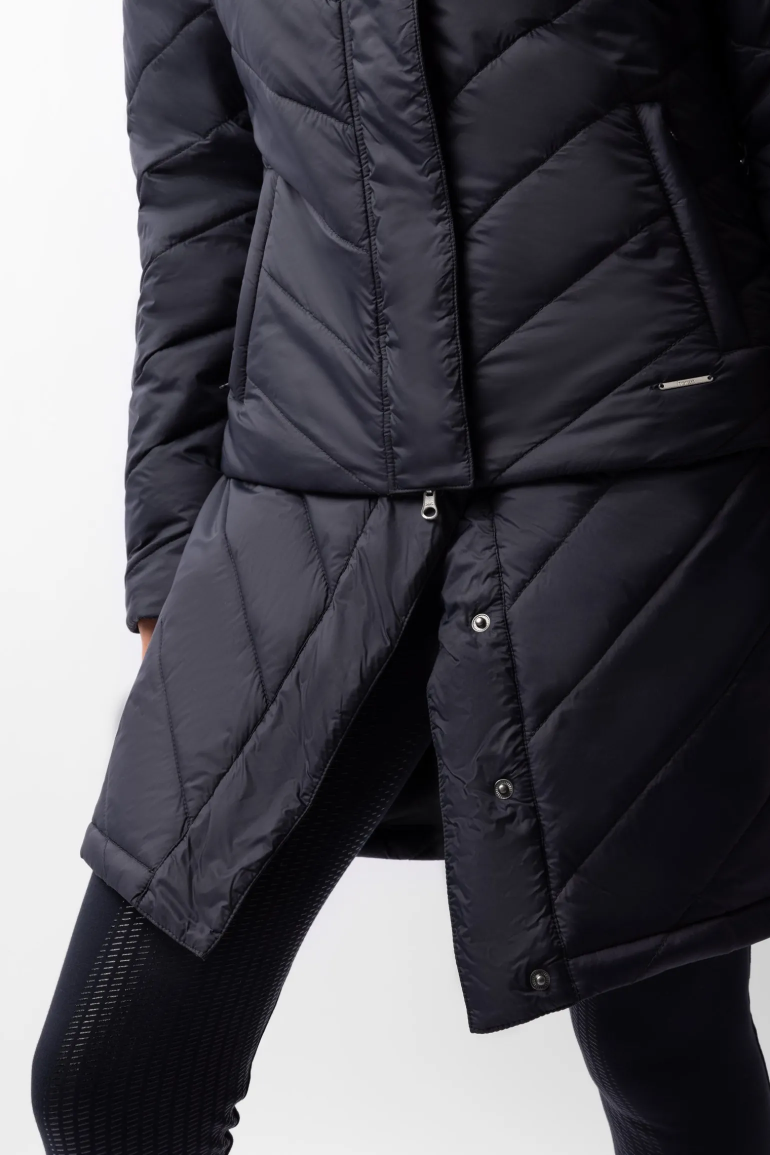 Aurora Gefütterte Damen Parka Reitjacke mit abnehmbarem Rock