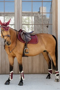 Bamboo Elastik Gamaschen mit veganem Lammfell