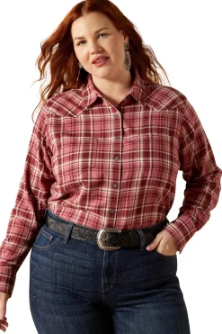 Billie Jean Damen Hemdbluse mit langen Ärmeln