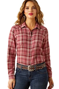 Billie Jean Damen Hemdbluse mit langen Ärmeln