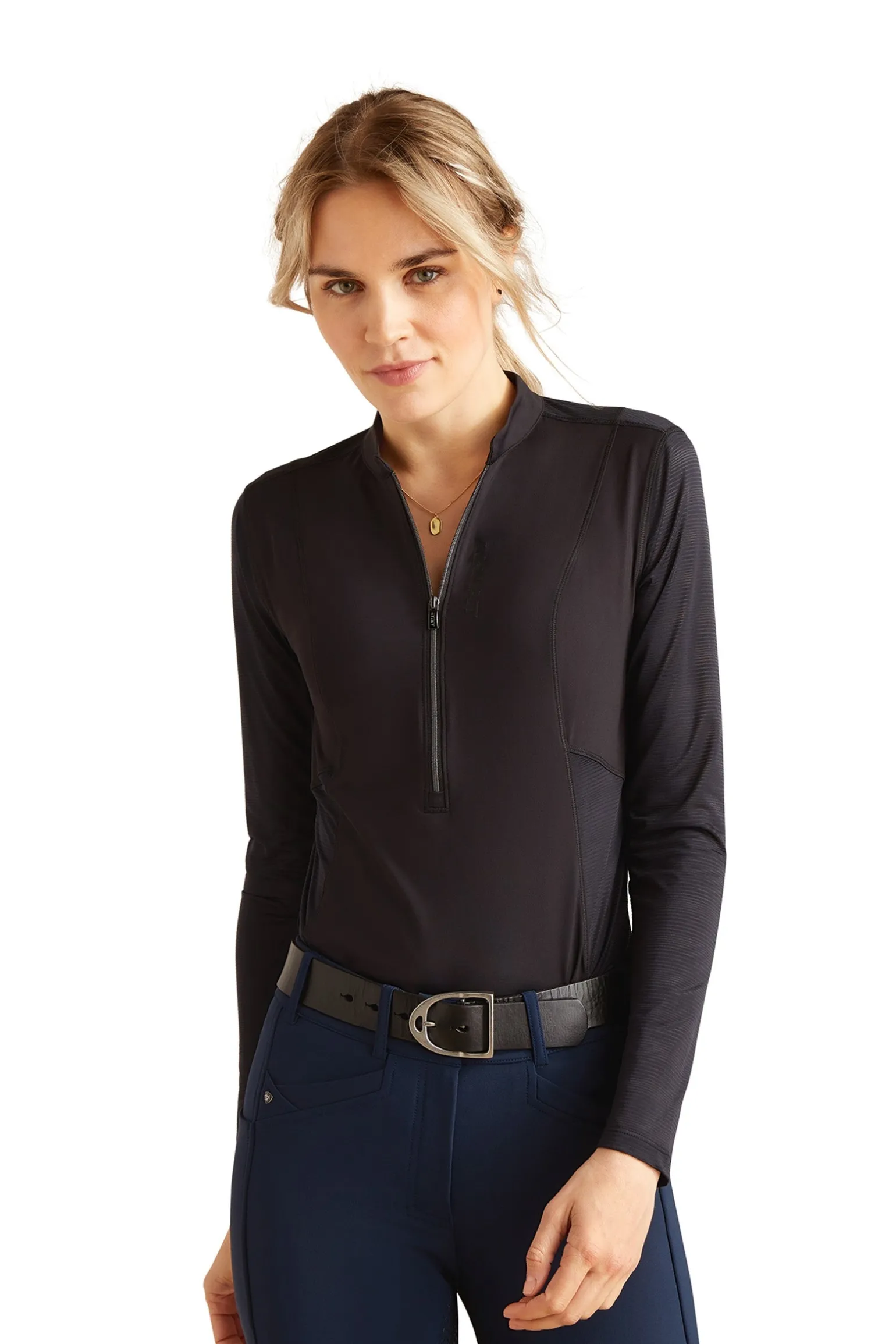 Breathe Damen-Funktionsshirt mit langen Ärmeln und 1/4 Reißverschluss