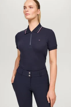 Camden Damenpolo mit Reißverschluss