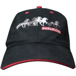 Cap with horses