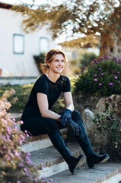 Damen Reithandschuhe mit Spitze