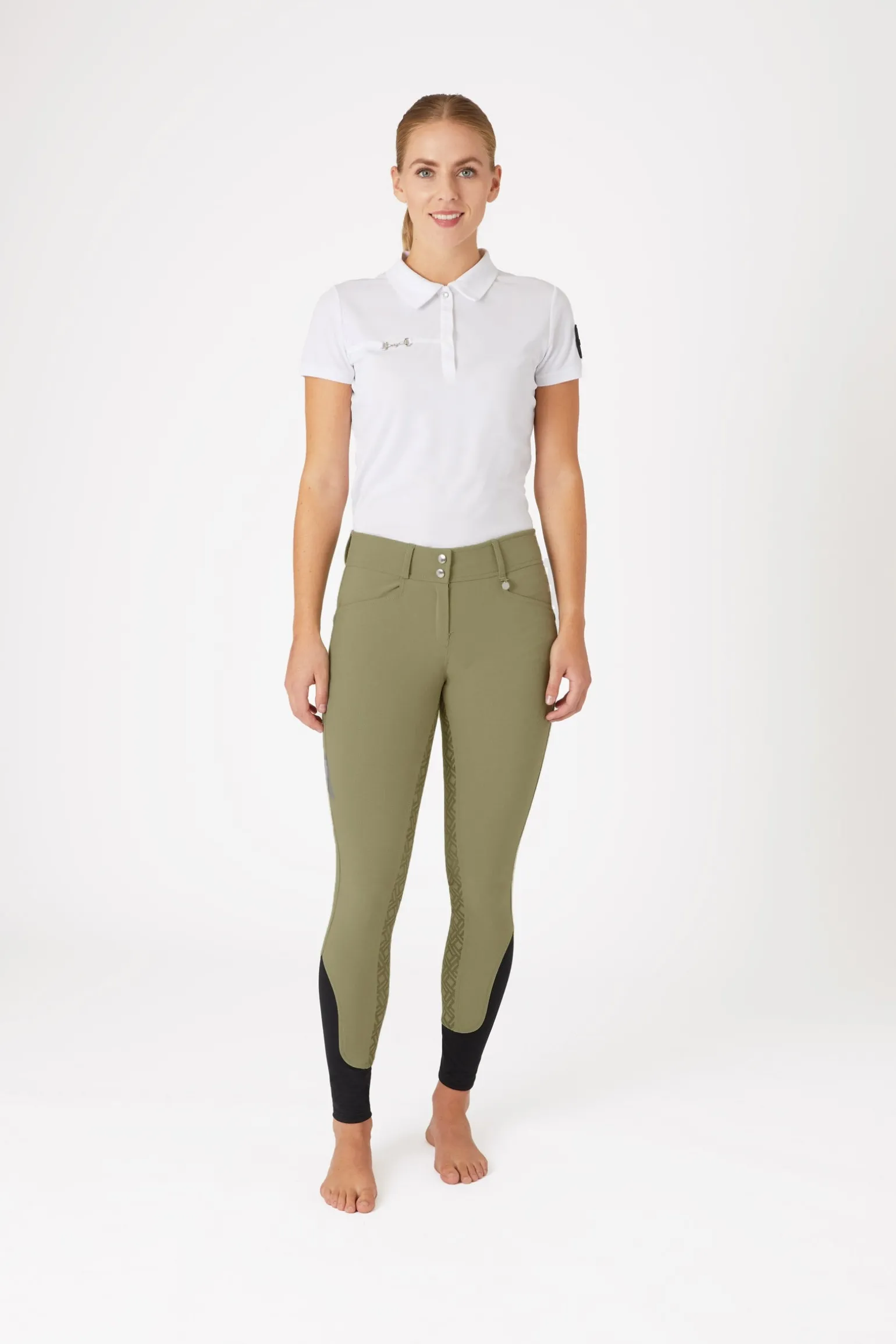 Damenreithose mit Vollbesatz und hohem Bund