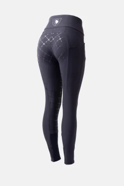 Desiree Damenreithose mit hohem Bund und Silikongrip-Vollbesatz, UPF 50+