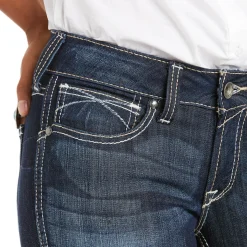 Ella R.E.A.L. Outseam Damen Skinny Jeans mit mittlerer Bundhöhe