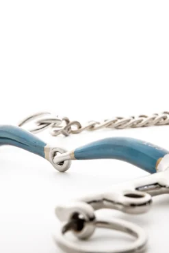 ergonomisches Pelhamgebiss, einfach gebrochen, lang, 14 mm