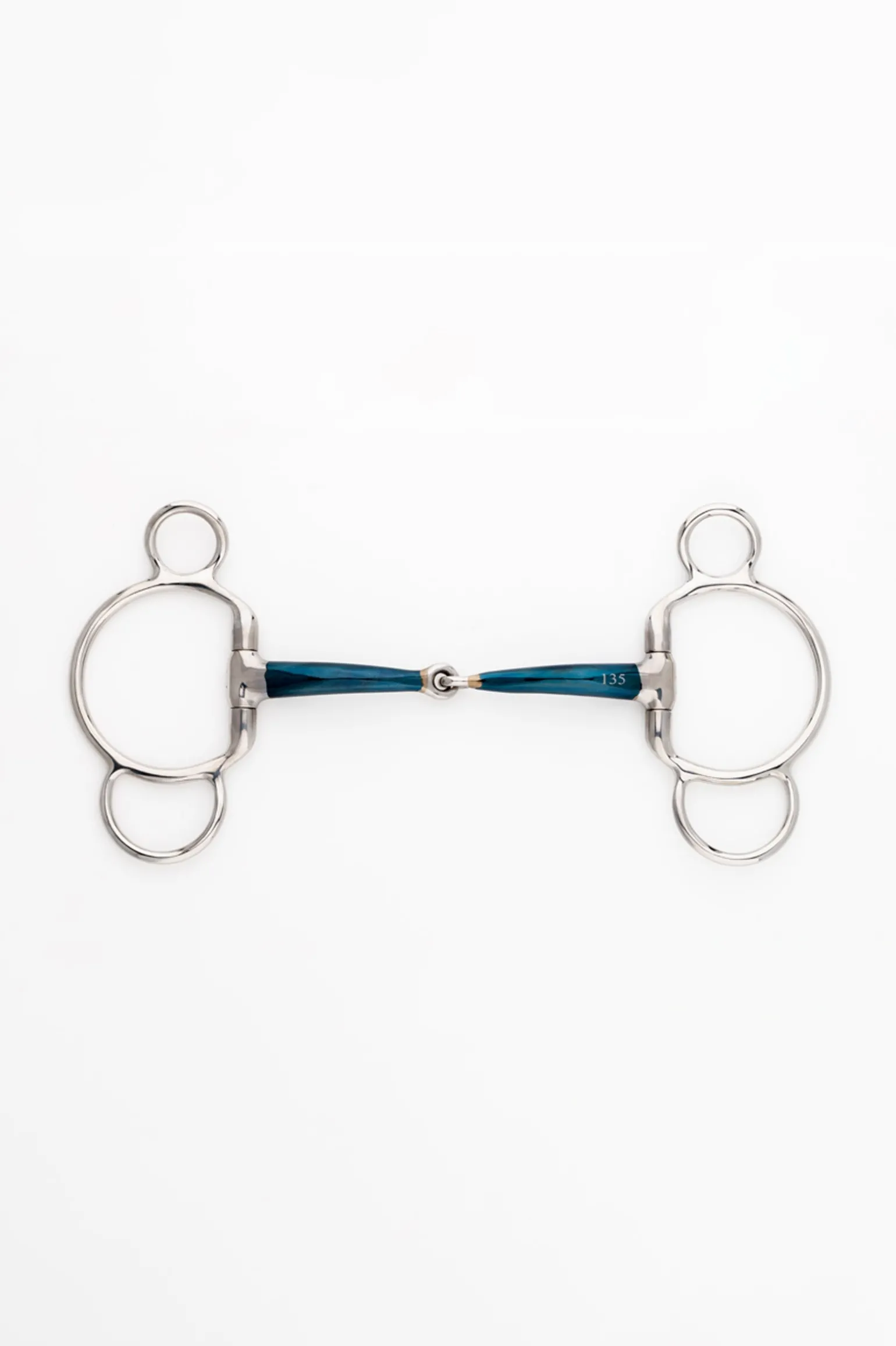 ergonomisches 3-Ring-Gebiss, einfach gebrochen, 14 mm