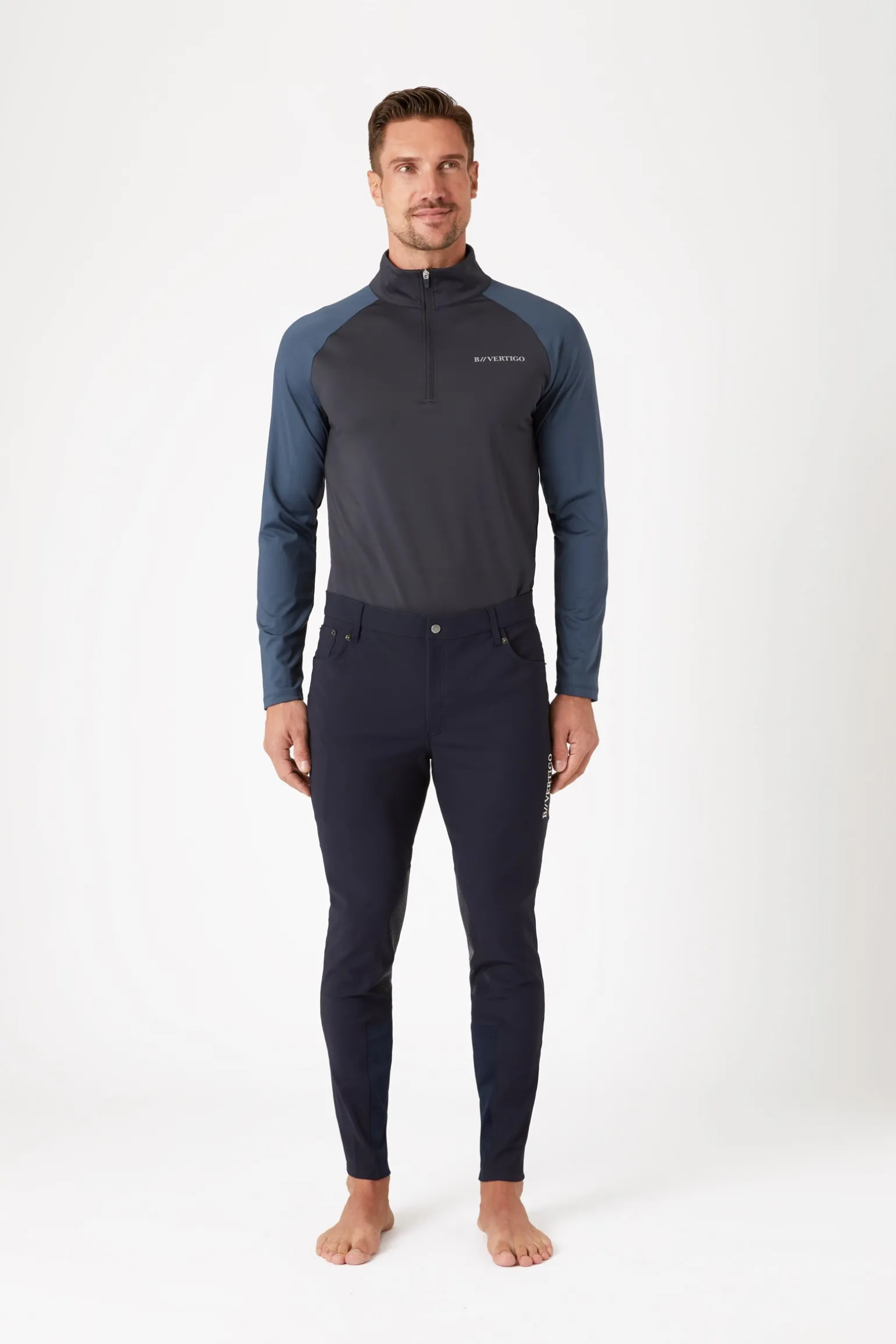 Ethan funktionale Herren Reithose mit Kniebesatz