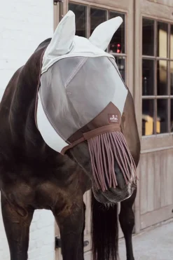 Fliegenmaske Classic mit Ohren und Nüsternfransen