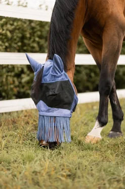 Fliegenmaske mit Fransen für Nasenschutz