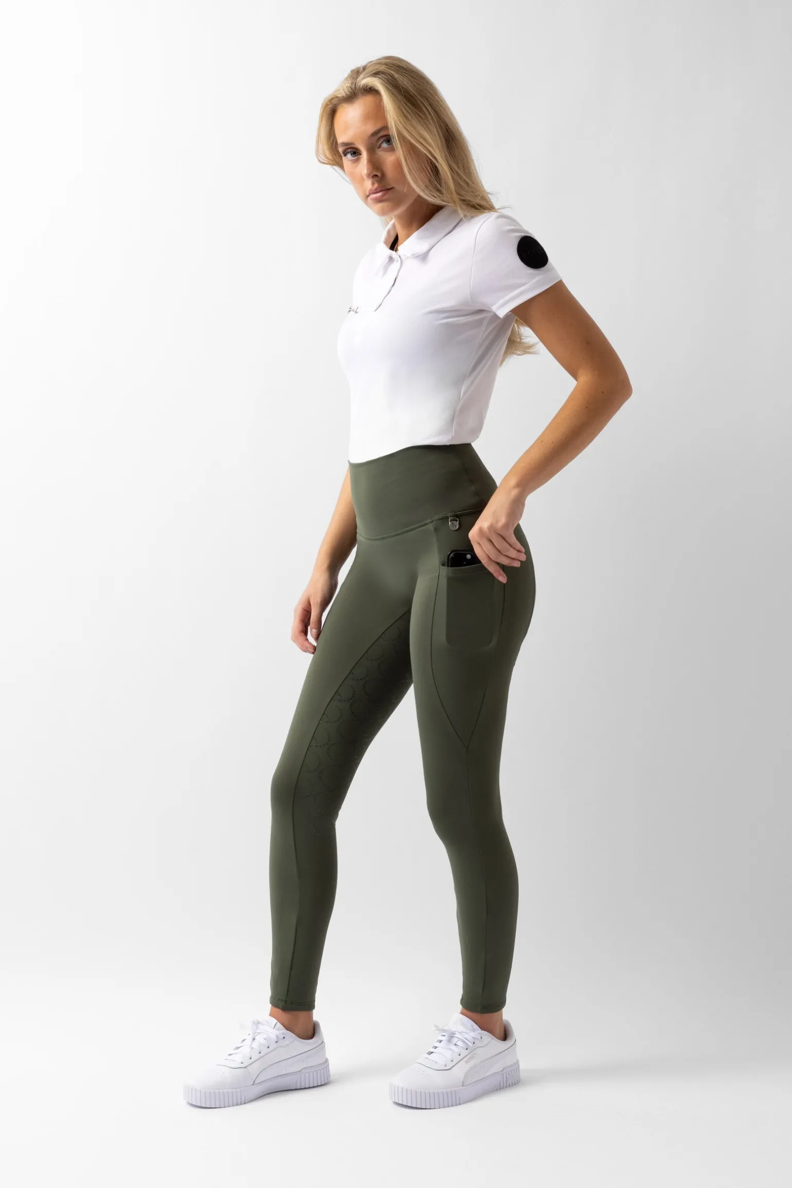 Gillian Damen Reitleggings aus Kompressionsmaterial mit Vollbesatz