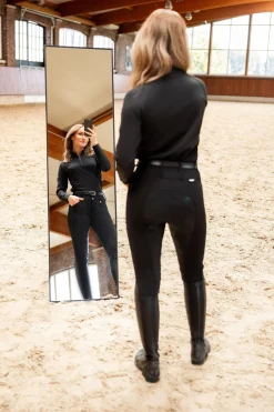 Grand Prix Damen Winterreithose aus Softshellmaterial mit Vollbesatz und Silikon Grip