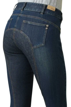 Halo Denim Damen Vollbesatzreithose