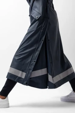 Hazel Langer Damen-Regenmantel mit Schlitzen