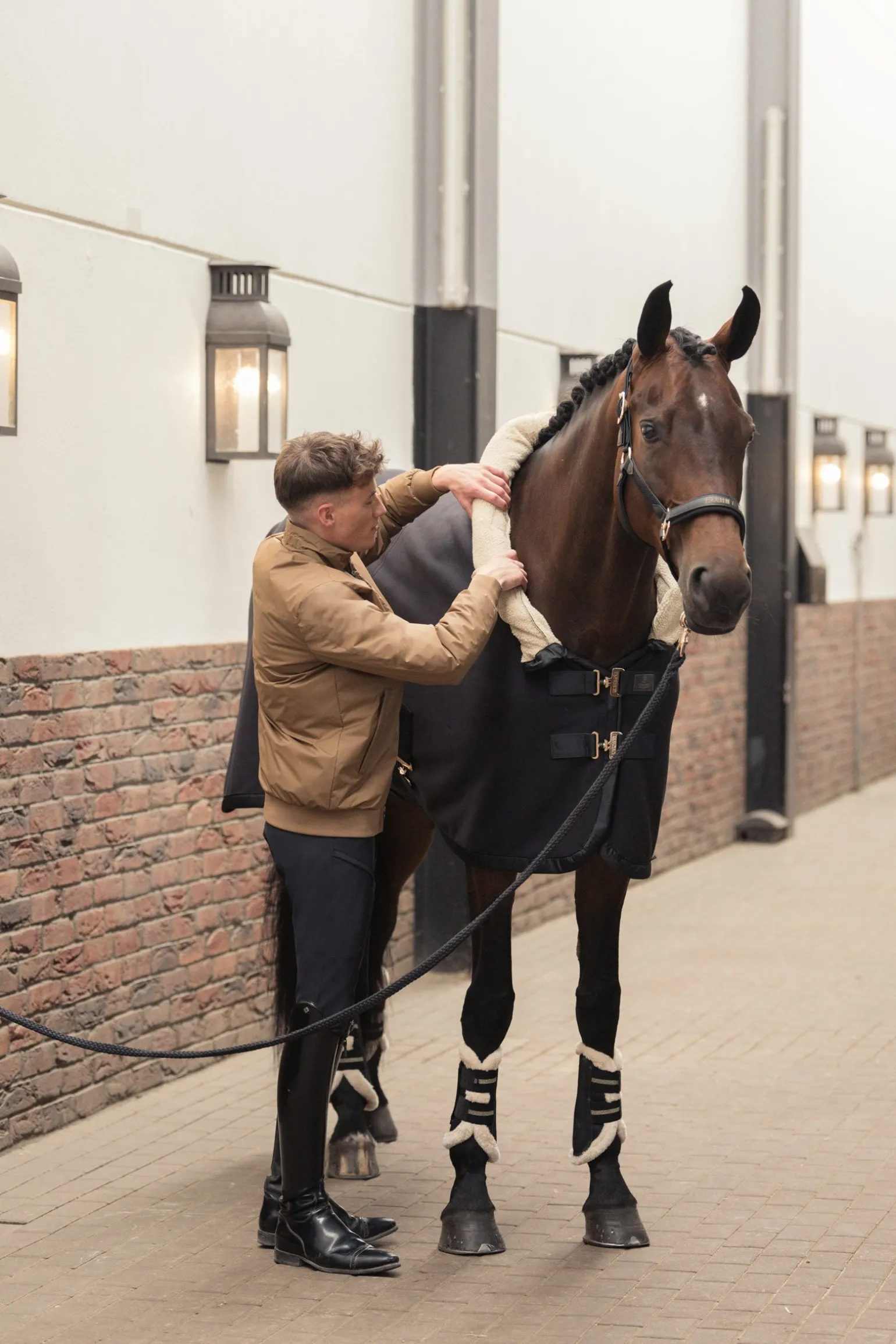 Heritage AW24 Polarfleece Abschwitzdecke mit hohem Hals