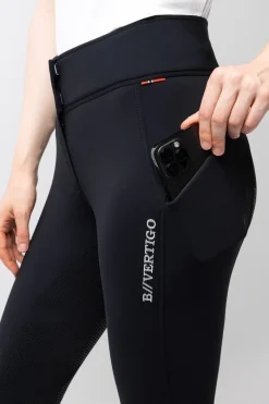 Justine Damen Thermoreithose mit Vollbesatz und Silikon Grip