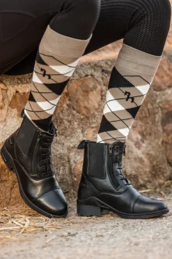 Kingston Damen Reitstiefeletten mit doppeltem Reißverschluss