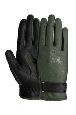 Laia Damen Reithandschuhe mit Logo Print