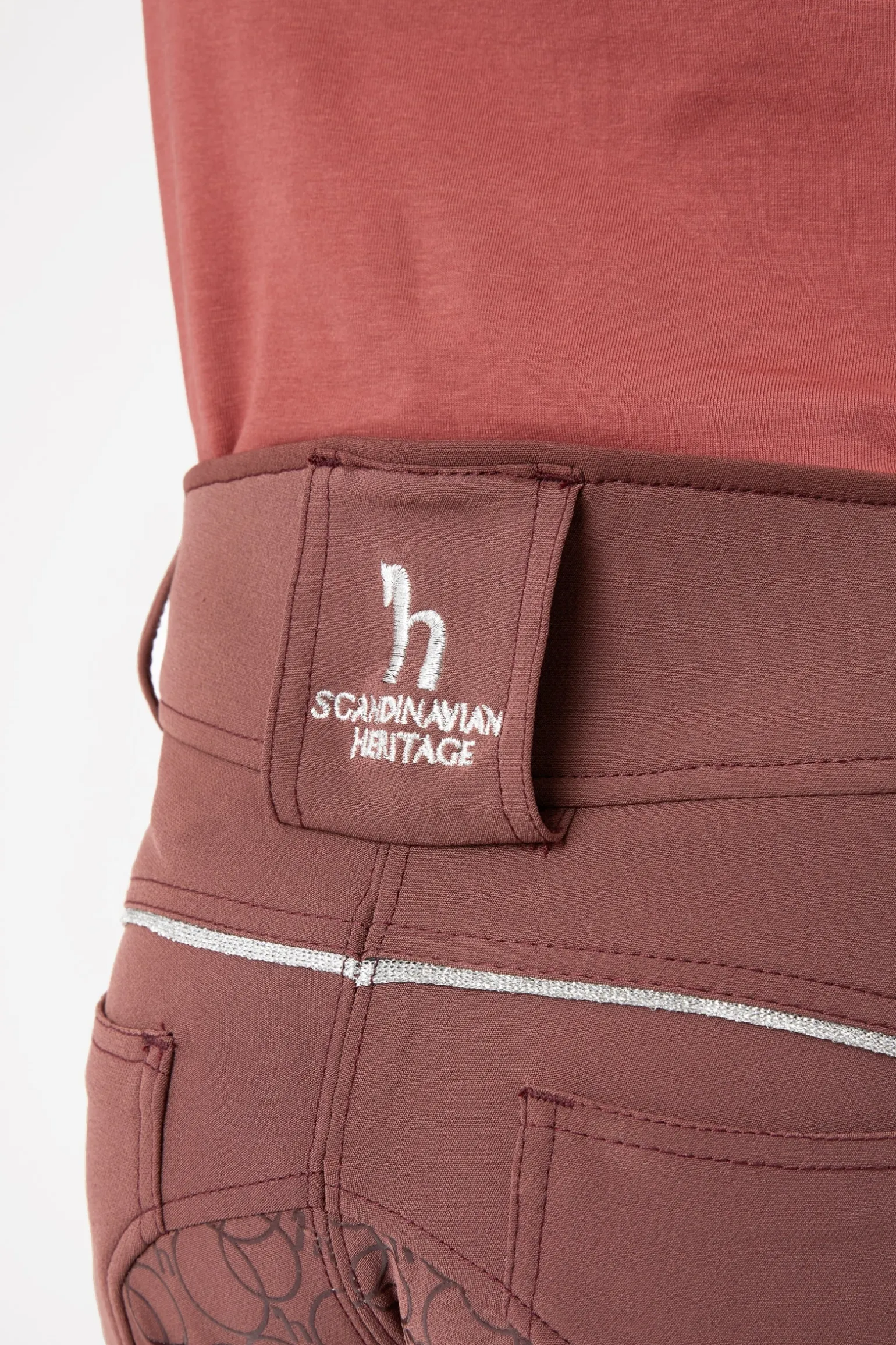 Leighton Teens Vollbesatzreithose mit Silikongrip und Handytasche