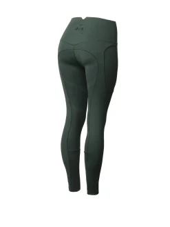 Leonora Damen nahtlose Thermo-Reithosen mit Vollbesatz