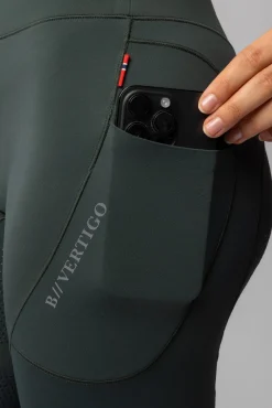 Leonora Damen nahtlose Thermo-Reithosen mit Vollbesatz