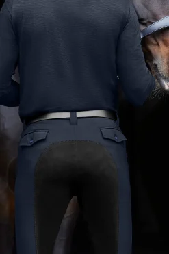 Matteo Classic Herrenreithose mit Vollbesatz aus Kunstleder