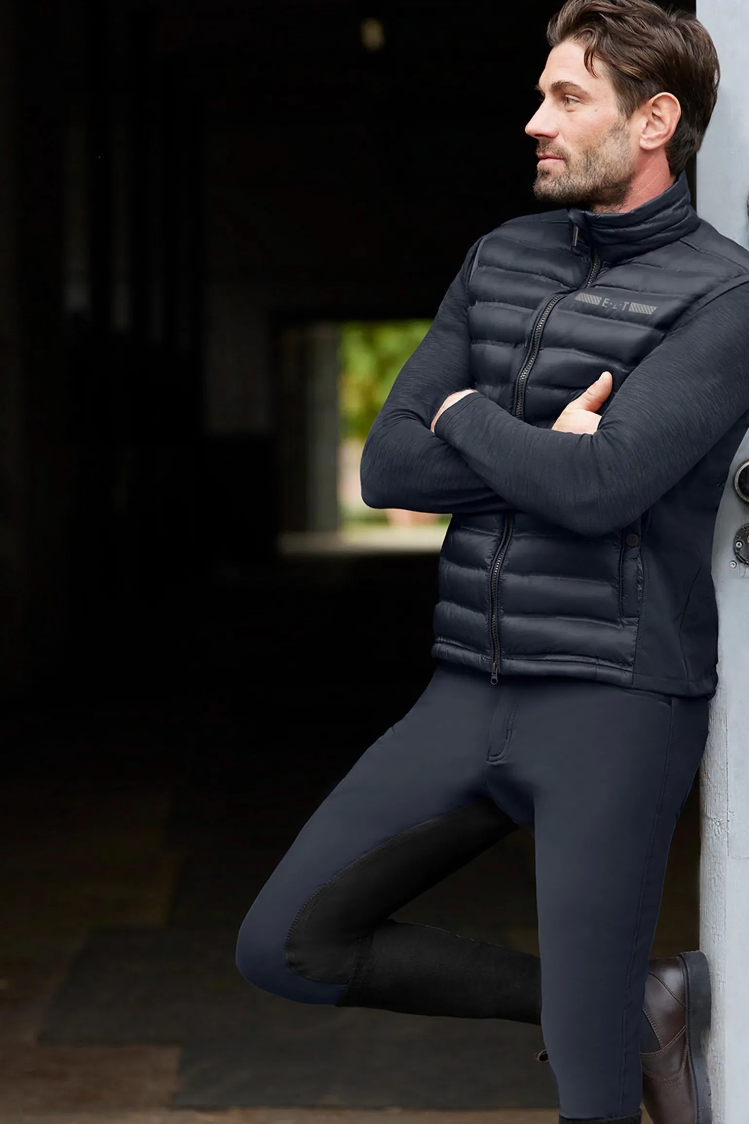 Matteo Classic Herrenreithose mit Vollbesatz aus Kunstleder