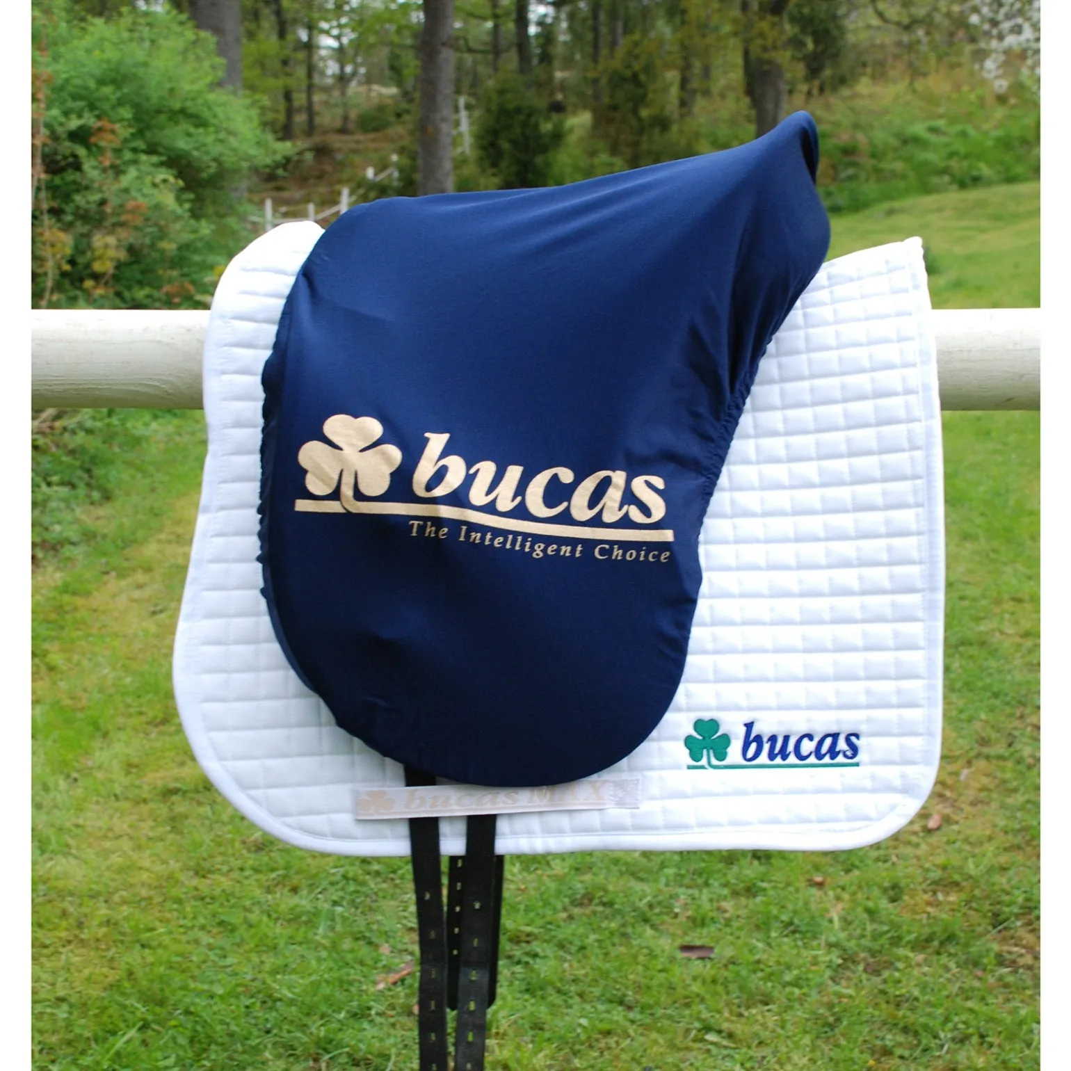 Max Sattelüberzug, geformt, marine/ Logo