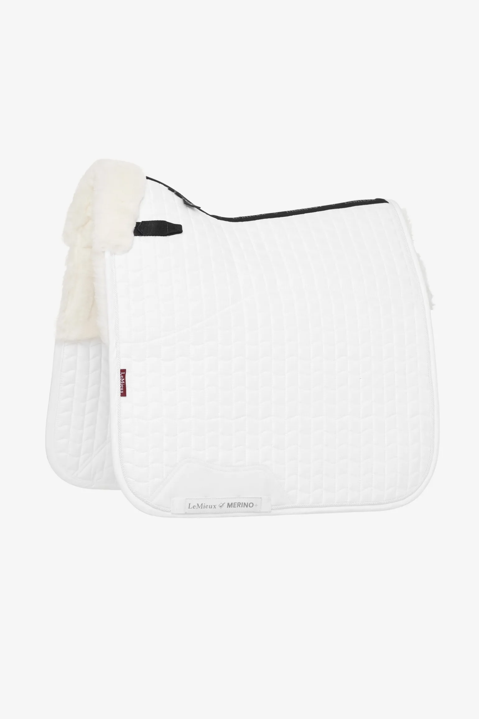 Merino+ Dressurschabracke mit Wildleder-Effekt, halb gefüttert