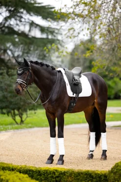 Merino+ Dressurschabracke mit Wildleder-Effekt, halb gefüttert