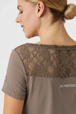 Natalia Damen Spitzenshirt