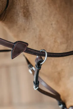 New English Gummizügel (13 mm), geflochten mit 7 Lederstegen