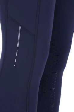 New Pocket Damen-Reitleggings Kniebesatz