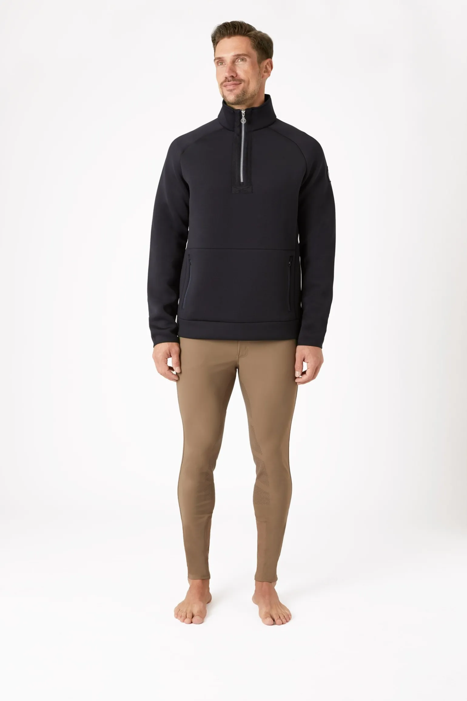 Nicolas Herren Funktionssweatshirt mit Reißverschlusstaschen