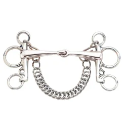 Pelham, einfach gebrochen Edelstahl, 16mm