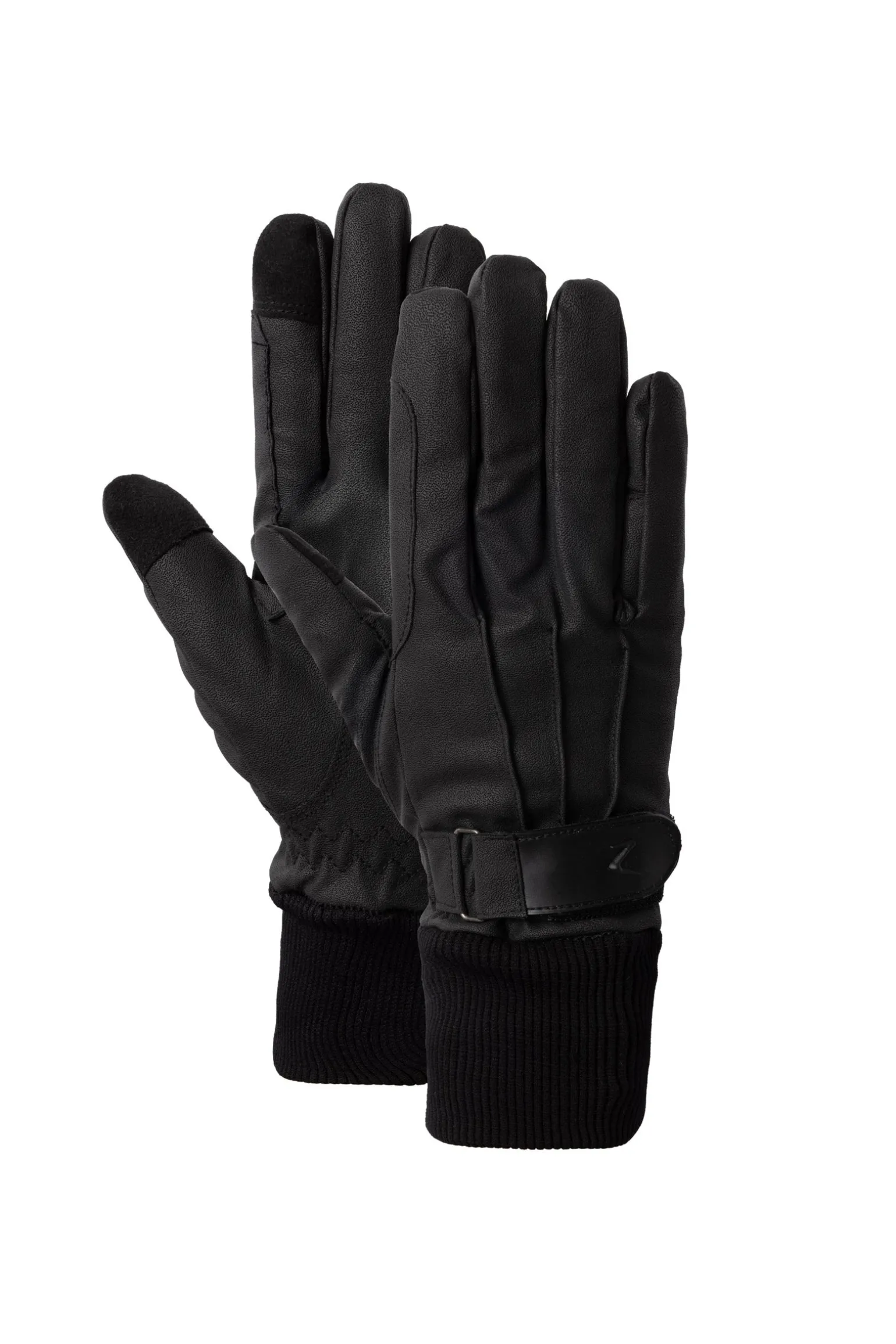 Reithandschuhe aus Kunstleder mit Fleece-Futter