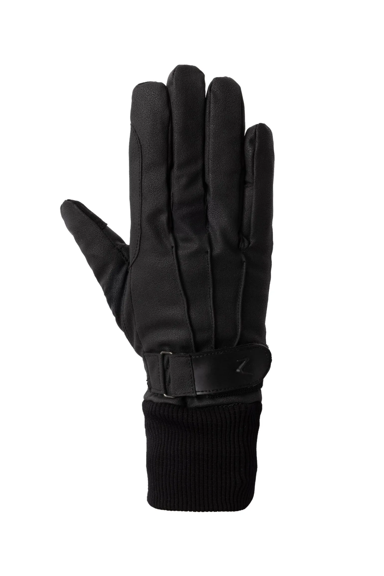 Reithandschuhe aus Kunstleder mit Fleece-Futter