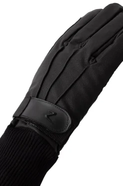 Reithandschuhe aus Kunstleder mit Fleece-Futter