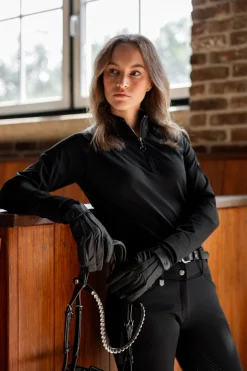 Reithandschuhe aus Kunstleder mit Fleece-Futter