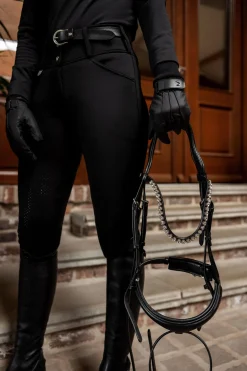 Reithandschuhe aus Kunstleder mit Fleece-Futter