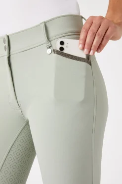 Reithose mit Silikonvollbesatz und Kristall-Taschen