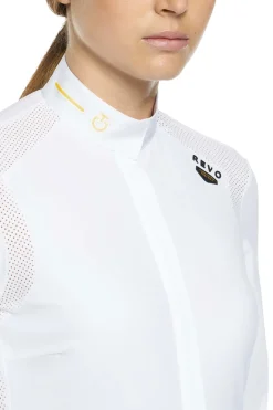 R-Evo Perforated Epaulet Damen Langarm Turniershirt
